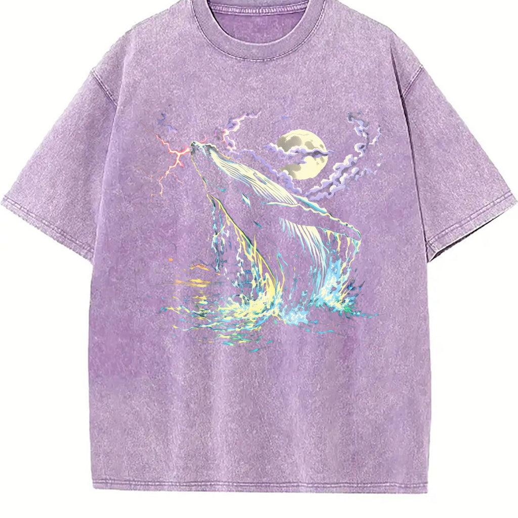 Whale Midnight 90s Vintage Washed T-Shirt product image 6