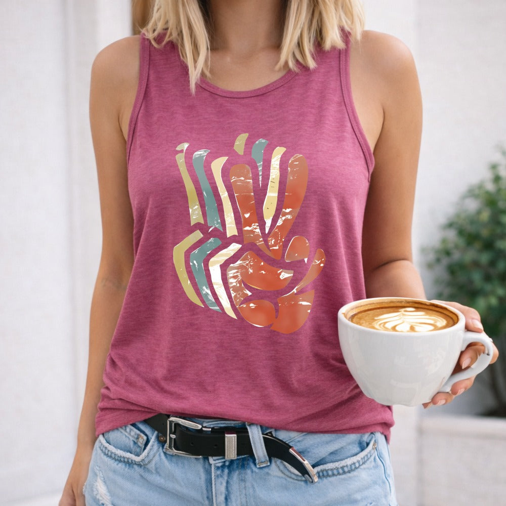 Colorful Abstract Hand Regular - Fun Cartoon Letter Women's Tank Top