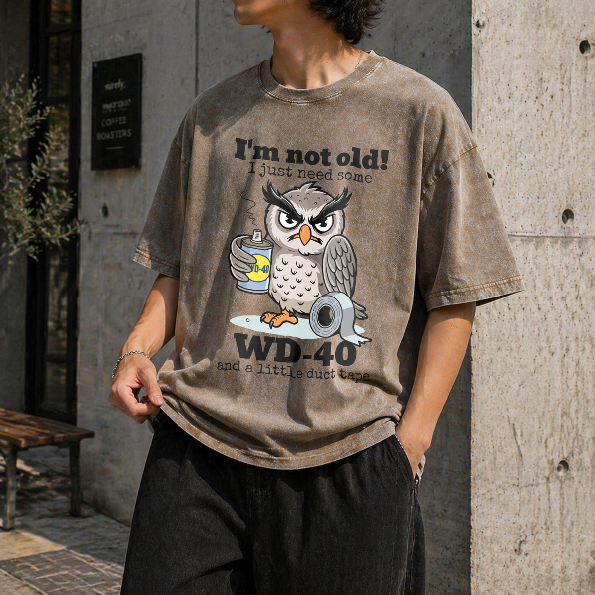 Owl I'm Not Old I Just Need Some Vintage Washed T-Shirt product image 3