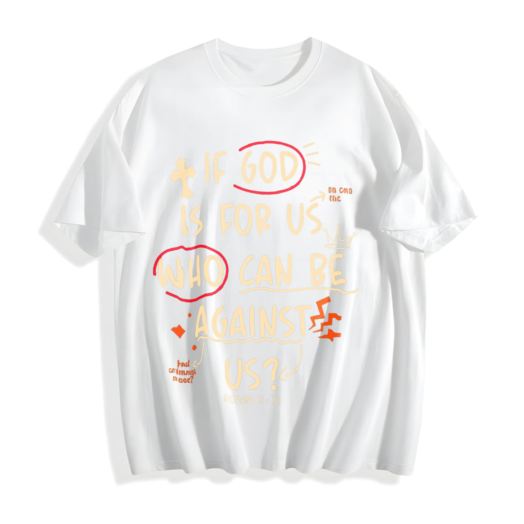 Water Wash If God Is With US Cotton T-Shirt product image 2