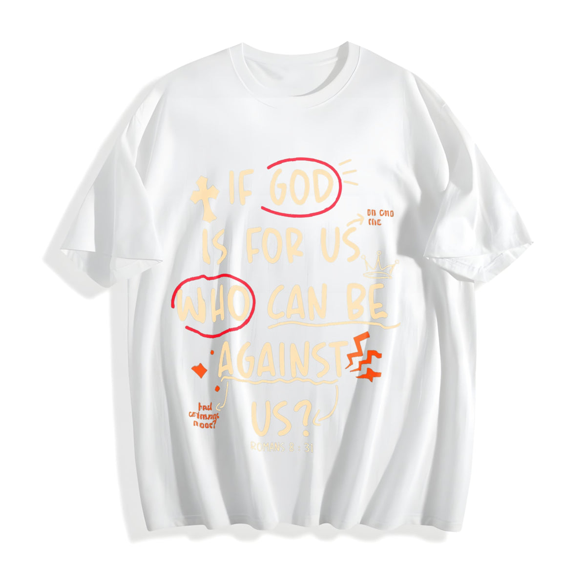 Water Wash If God Is With US Cotton T-Shirt product image 2