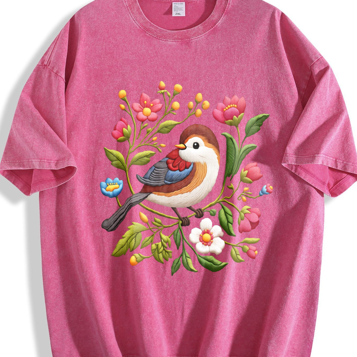 Bird & Floral - Stretch Vintage Washed T-Shirt product image 7