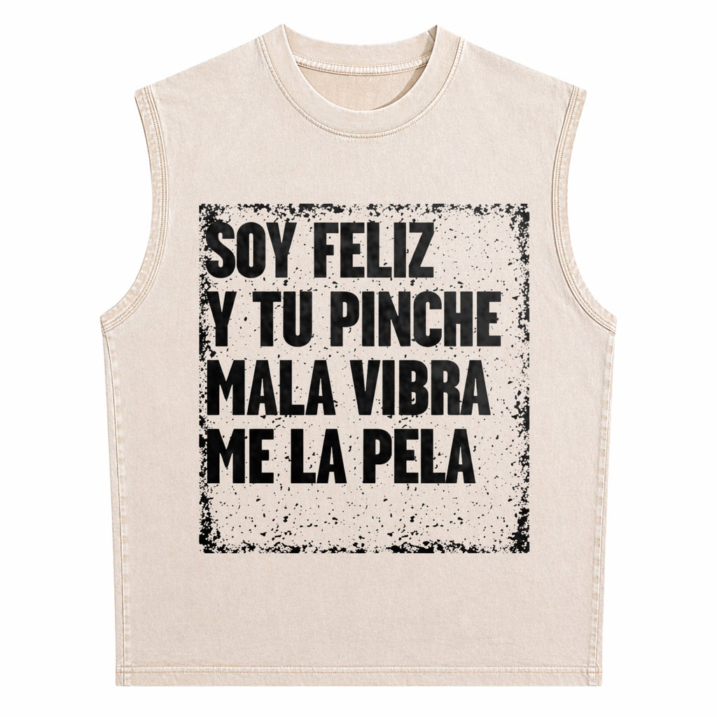 Mexican Themed Humorous Ideas Men's Washed Tank Top