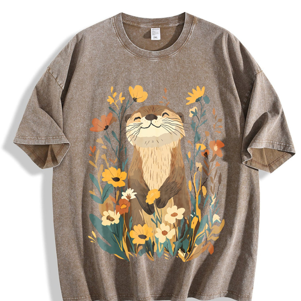 Otter & Botanical Vintage Washed T-Shirt product image 3
