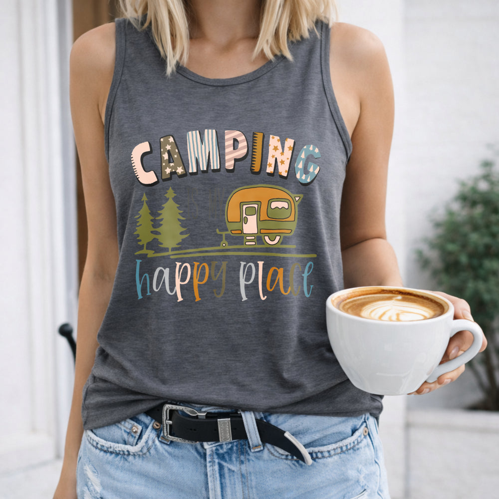 Camping Is My Happy Place Women's Tank Top