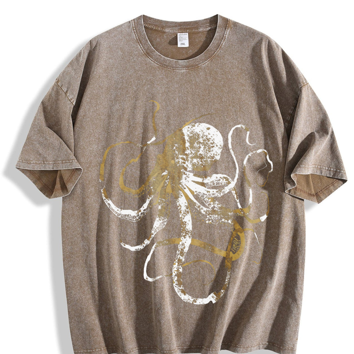 Distressed Octopus Vintage Washed T-Shirt product image 3