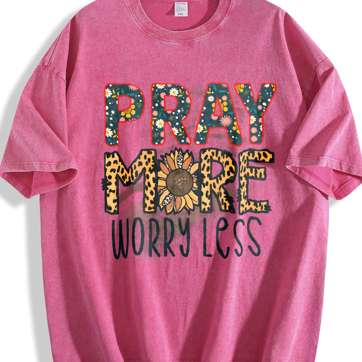 Pray More Worry Less Vintage Washed T-Shirt product image 5