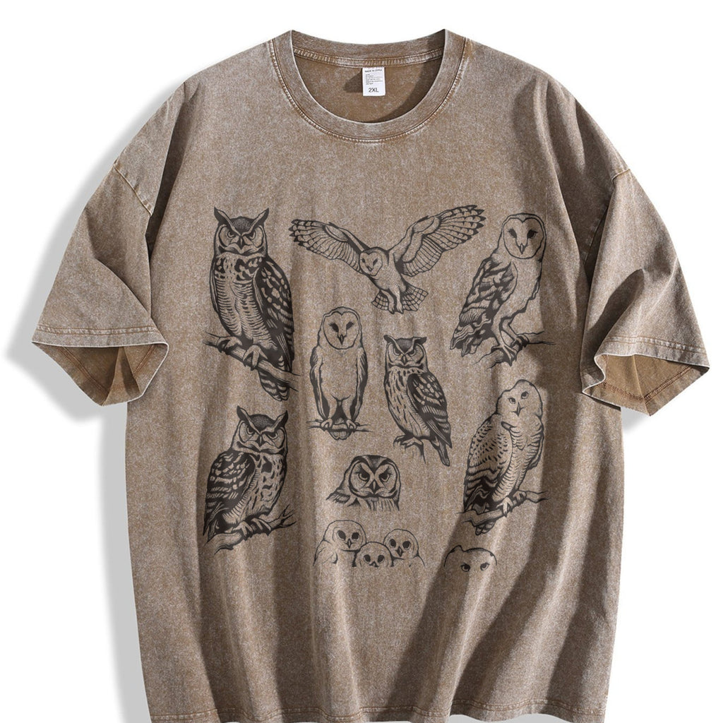 Owl 90s Tattoo Vintage Washed T-Shirt product image 3