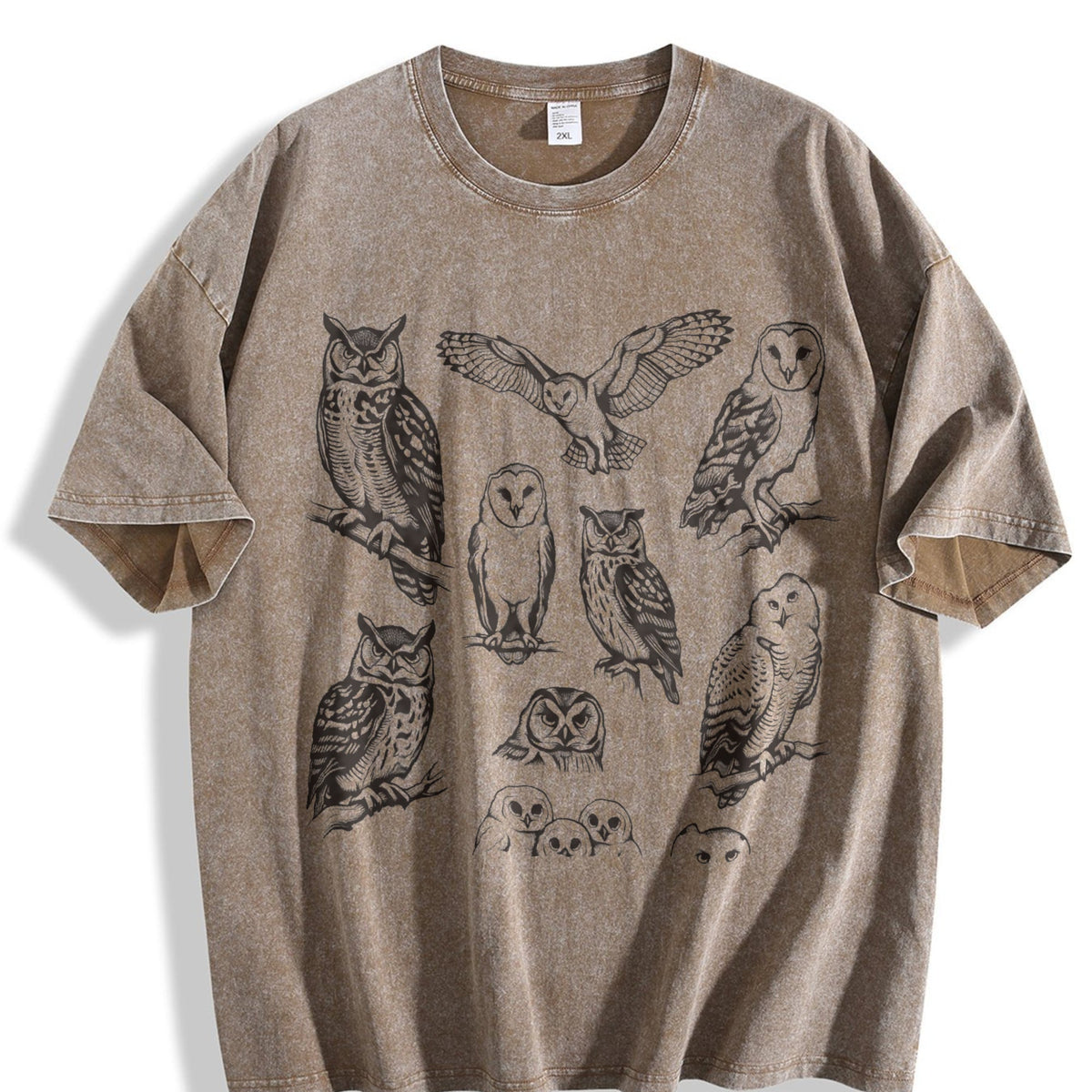 Owl 90s Tattoo Vintage Washed T-Shirt product image 3