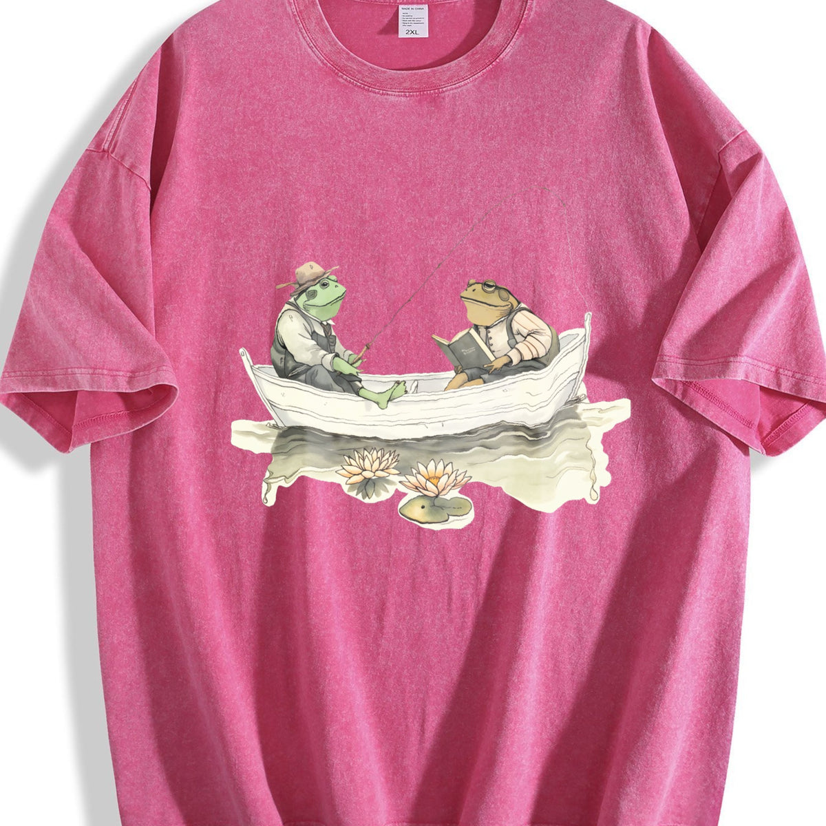 Fishing Frogs 90s Vintage Washed T-Shirt product image 7