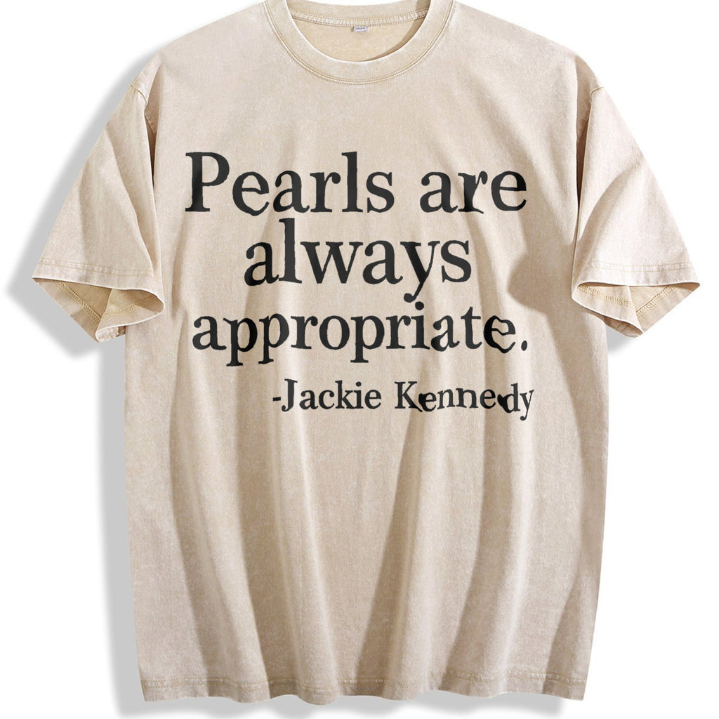 Letter Pearl Summer Vintage Washed T-Shirt product image 1
