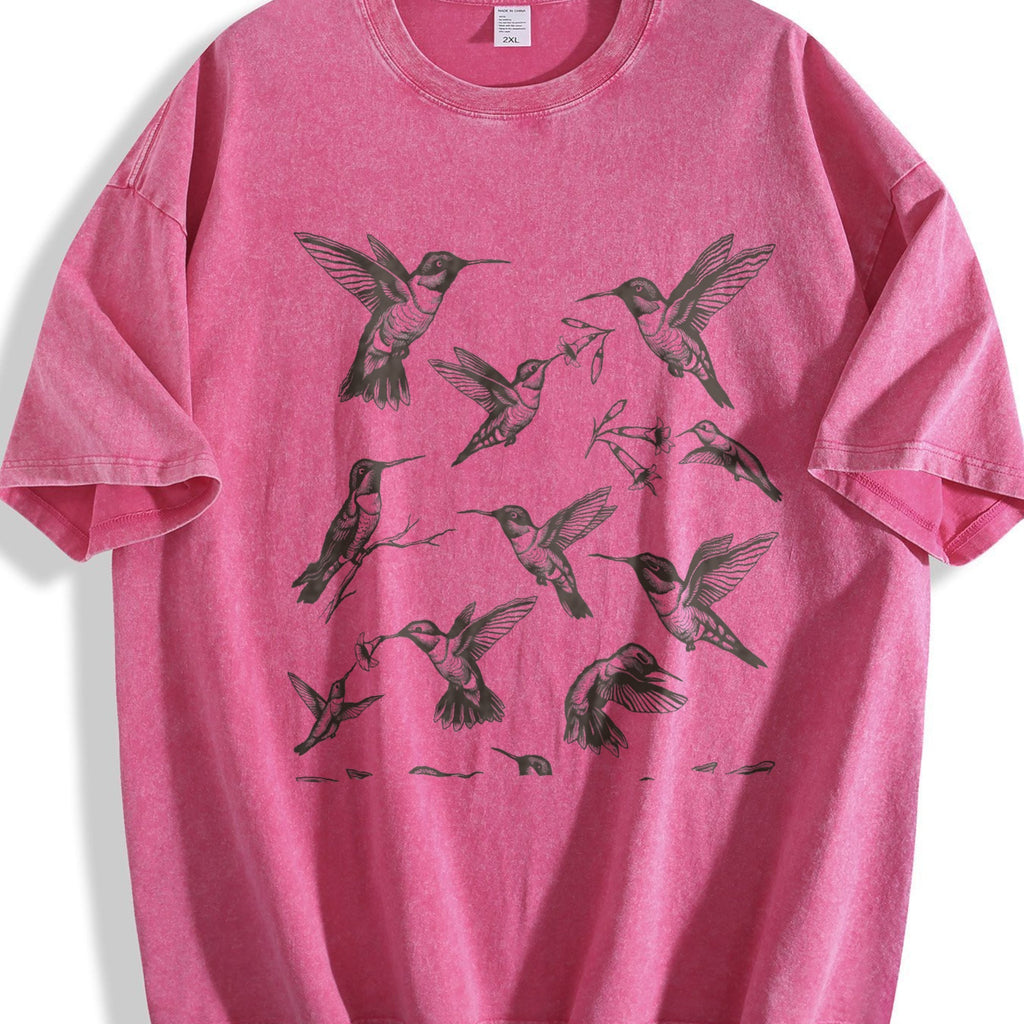 Hummingbird 90s Tattoo Vintage Washed T-Shirt product image 7