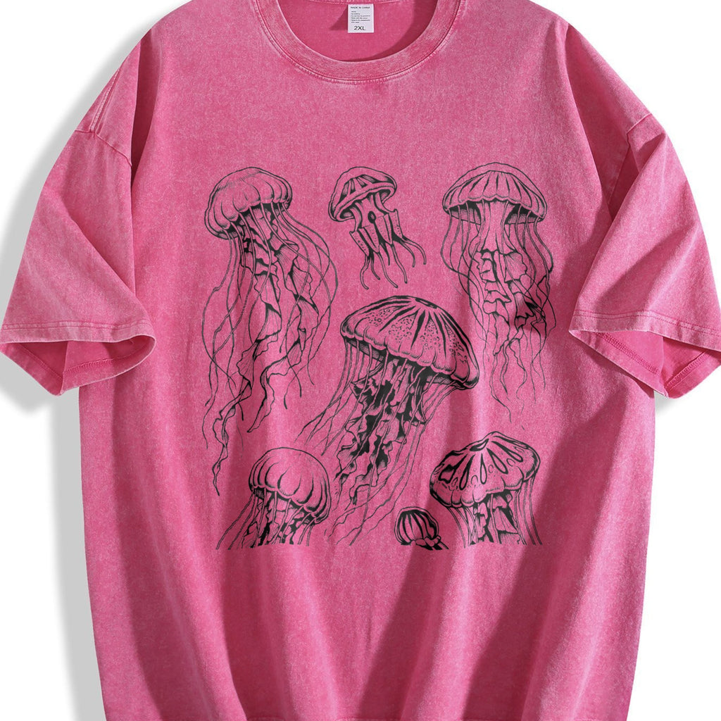 Jellyfish 90s Tattoo Vintage Washed T-Shirt product image 7