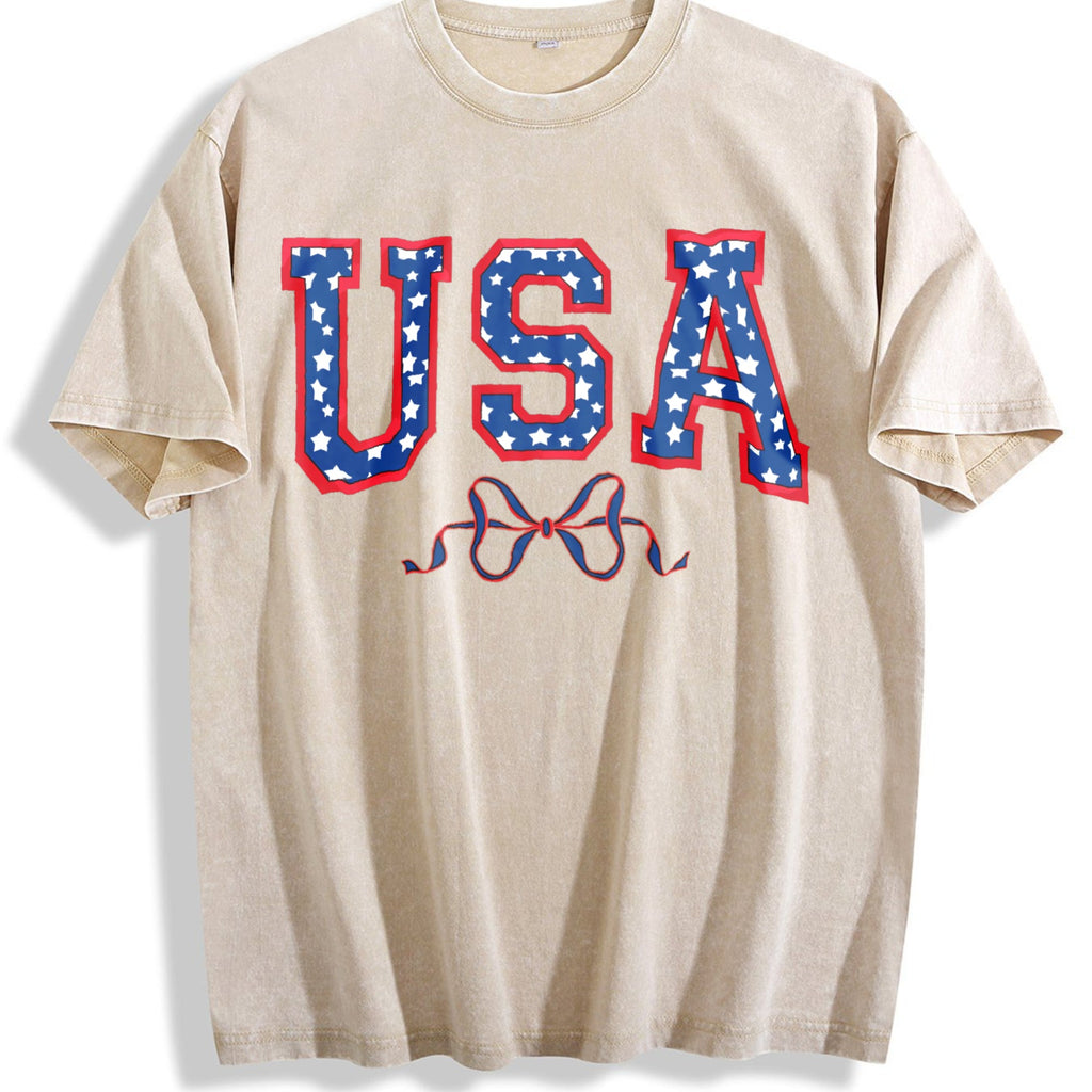 USA Bow Coquette Vintage Washed T-Shirt product image 1