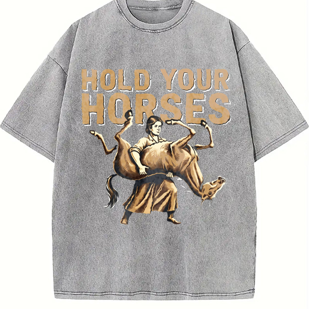 Funny Sarcastic Literal Hold Your Horses Strong Woman product image 5