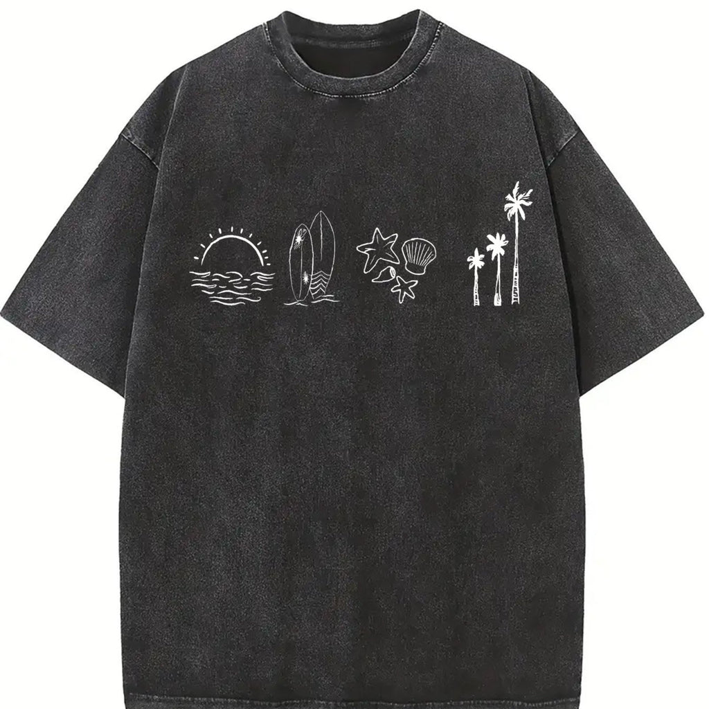 Surfer Ocean 90s Vintage Washed T-Shirt product image 2