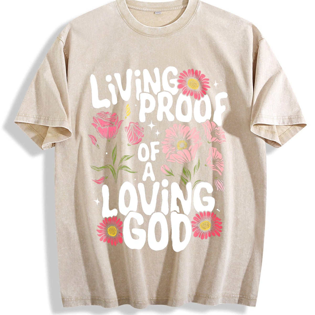 Living Proof Of A Loving God Text & Flower Water Wash product image 1