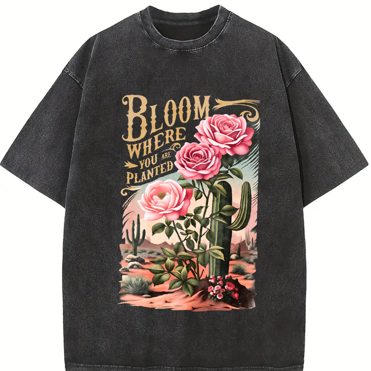 Es Trus Funny Hiphop Desert Cactus Flower Letter Floral product image 2