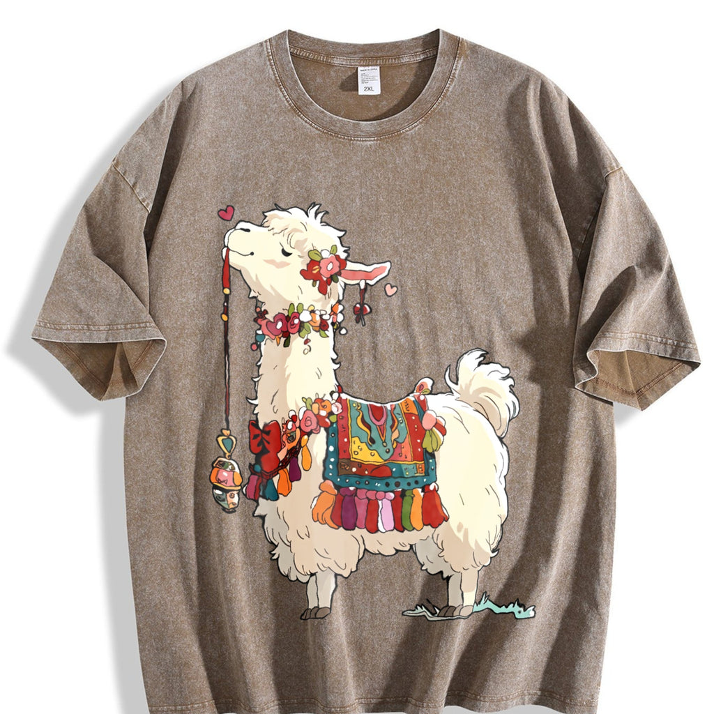 Animal Cartoon Summer Vintage Washed T-Shirt product image 3