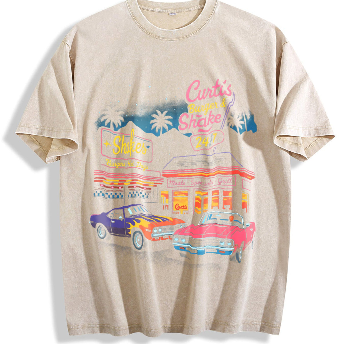 Muscle Car 90s Vintage Washed T-Shirt product image 1