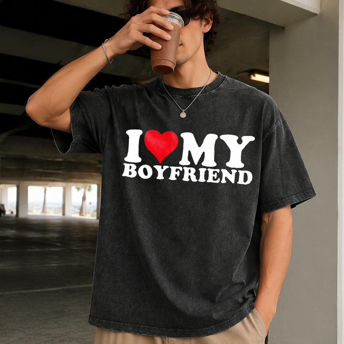 I Love My Heart Vintage Washed T-Shirt product image 2