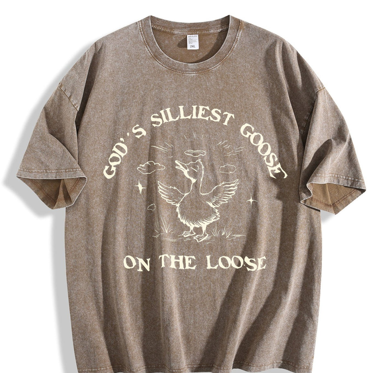 Gods Silliest Goose On The 90s Vintage Washed T-Shirt product image 3