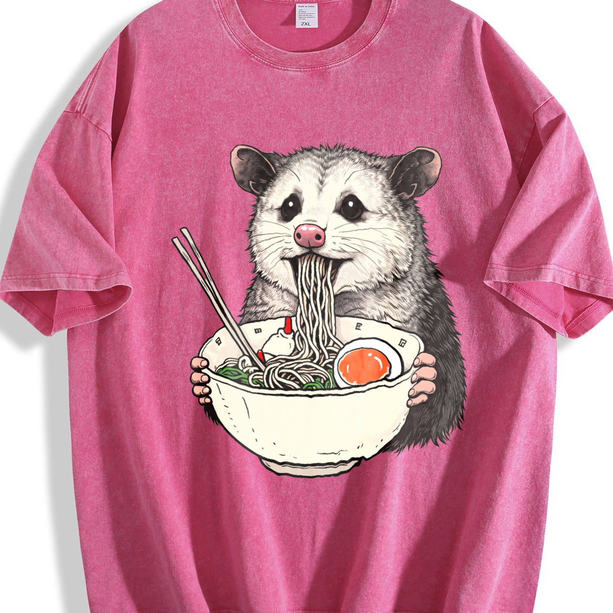 Opossum Ramen Vintage Washed T-Shirt product image 7