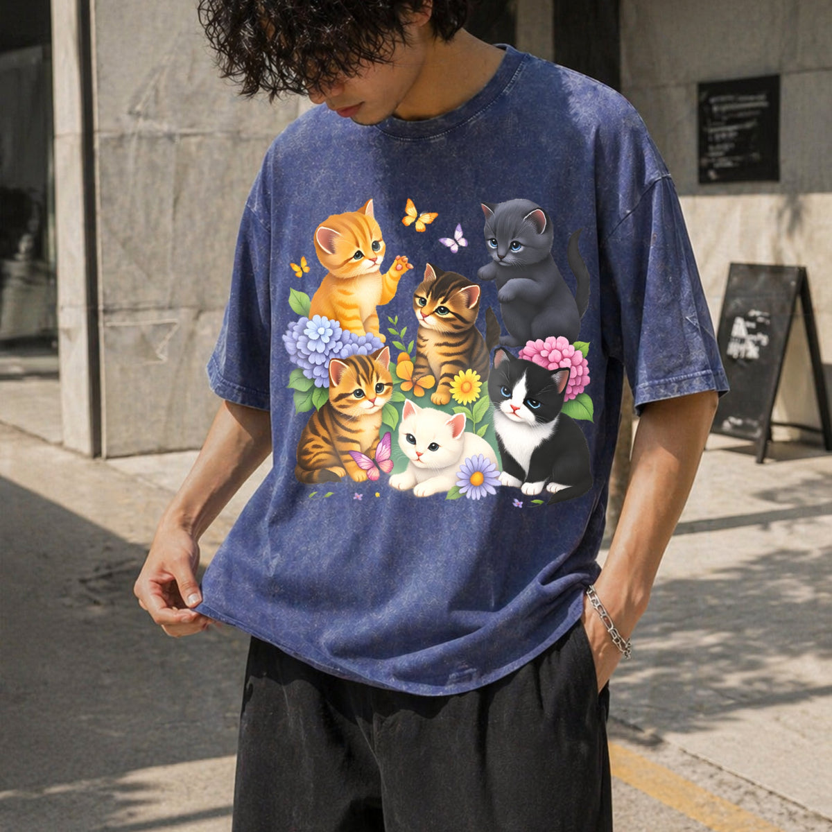 Kitten Vintage Washed T-Shirt product image 8