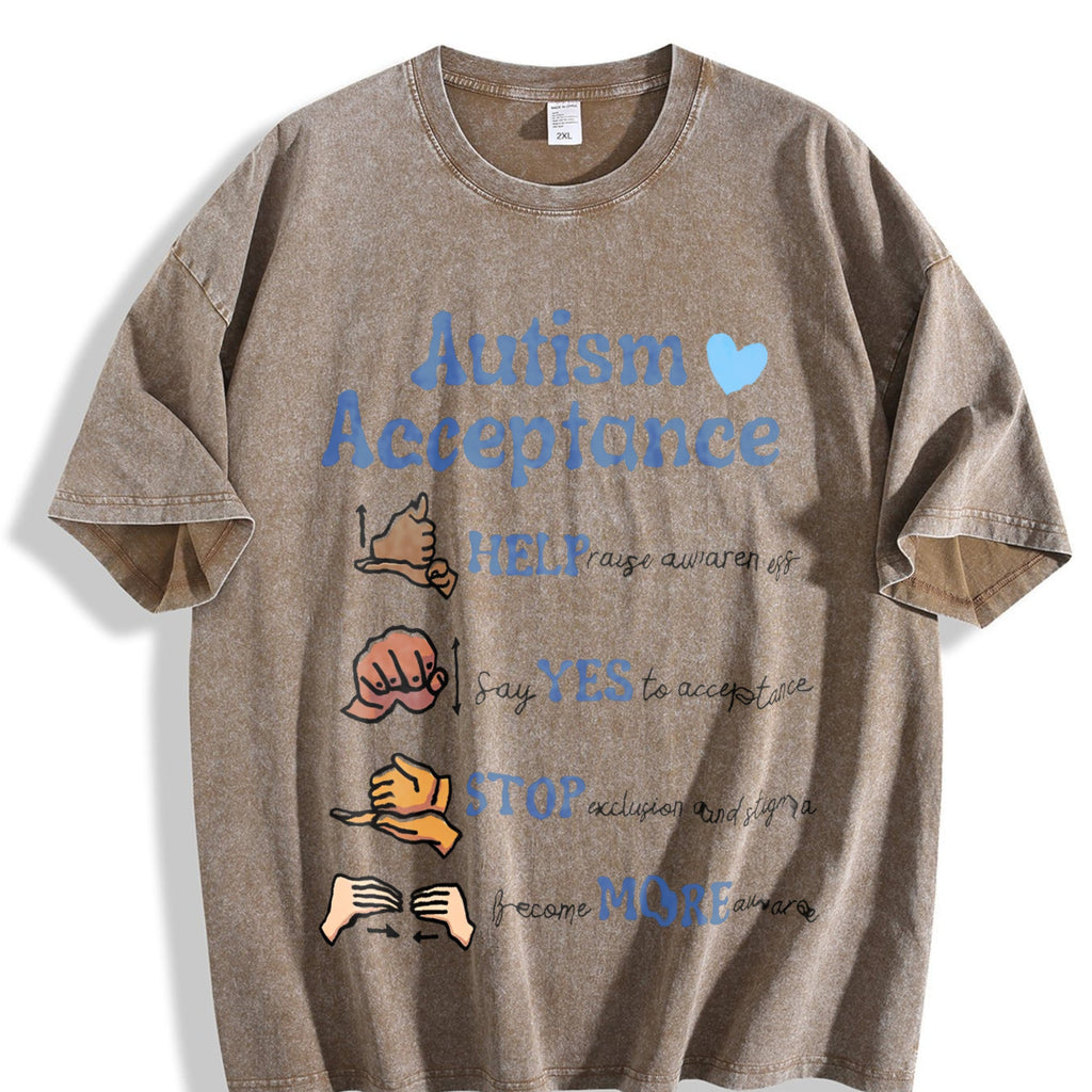 Autism Aware Vintage Washed T-Shirt product image 3
