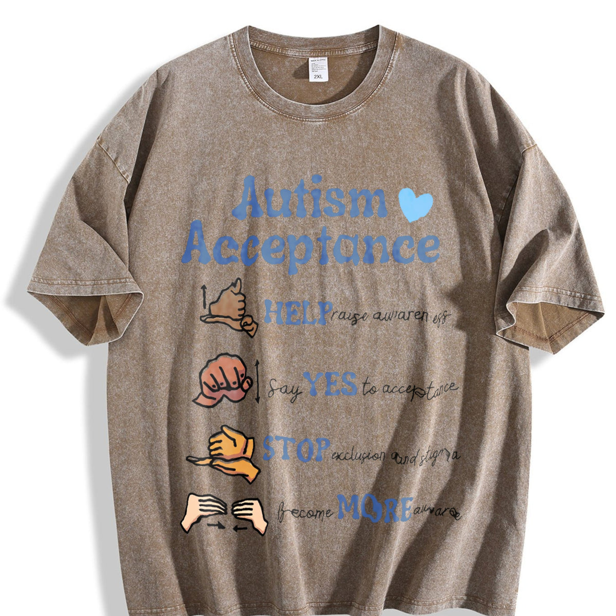 Autism Aware Vintage Washed T-Shirt product image 3