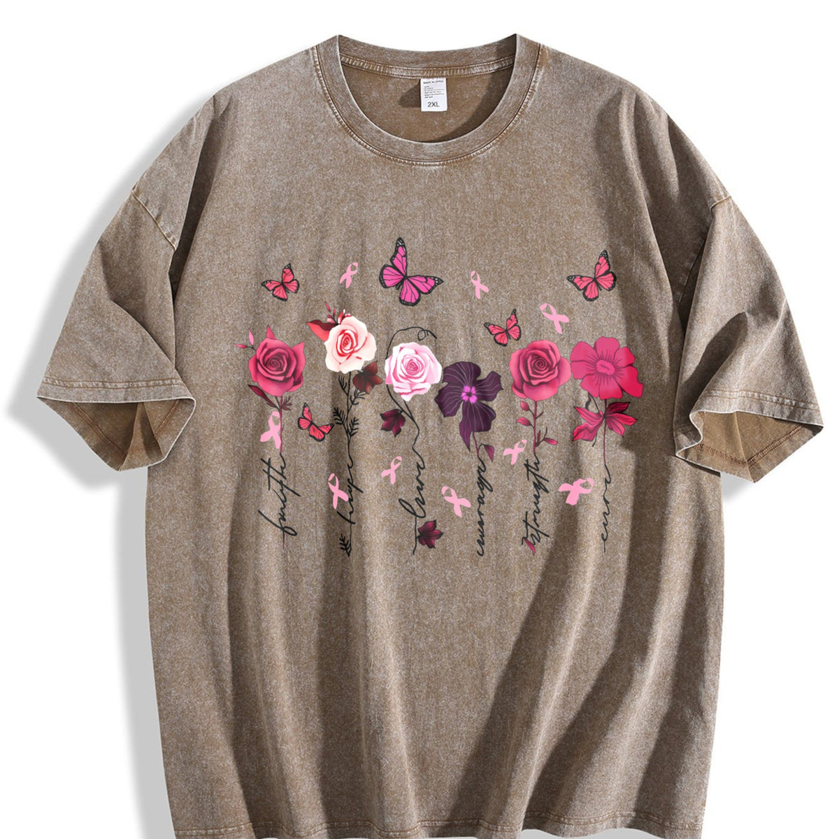Pink Floral And Letter - The Perfect Choice Vintage Washed product image 3