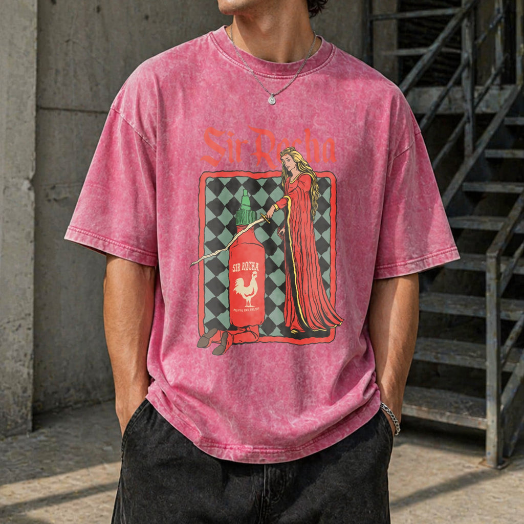 Chili Sauce Funny Vintage Washed T-Shirt product image 7