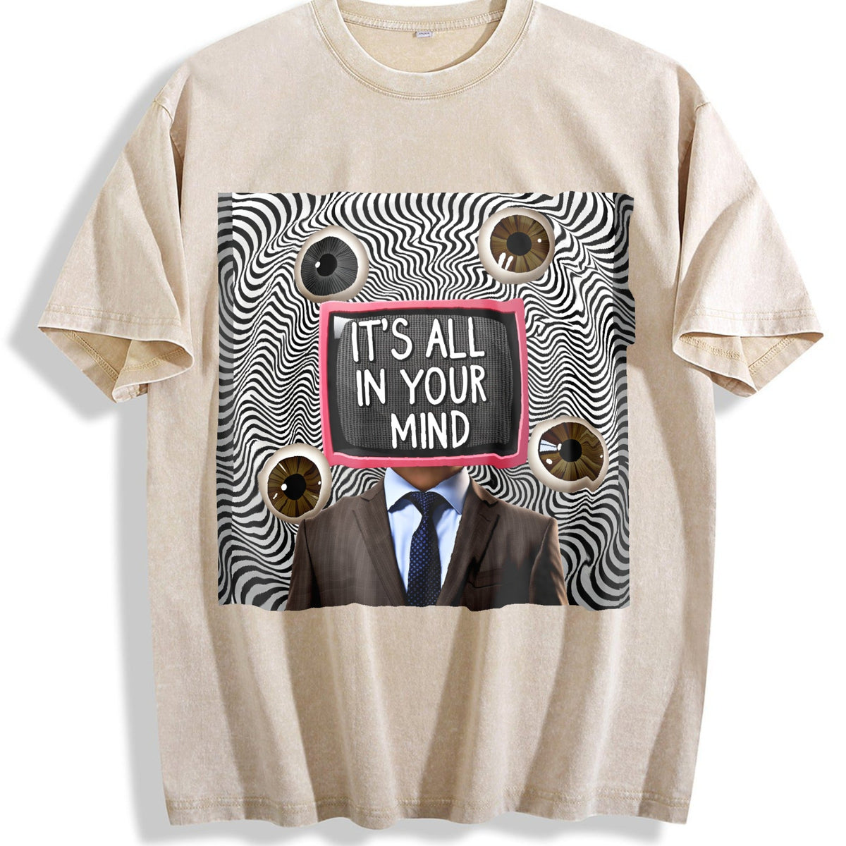 It's All in Your Mind Surreal TV Vintage Washed T-Shirt product image 1