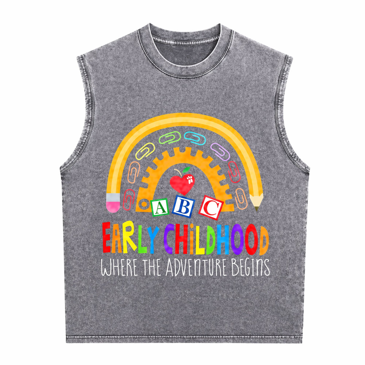 Early Childhood Teachers Men's Washed Tank Top