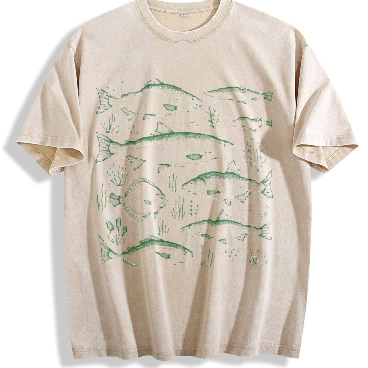 Fish 90s Tattoo Vintage Washed T-Shirt product image 1