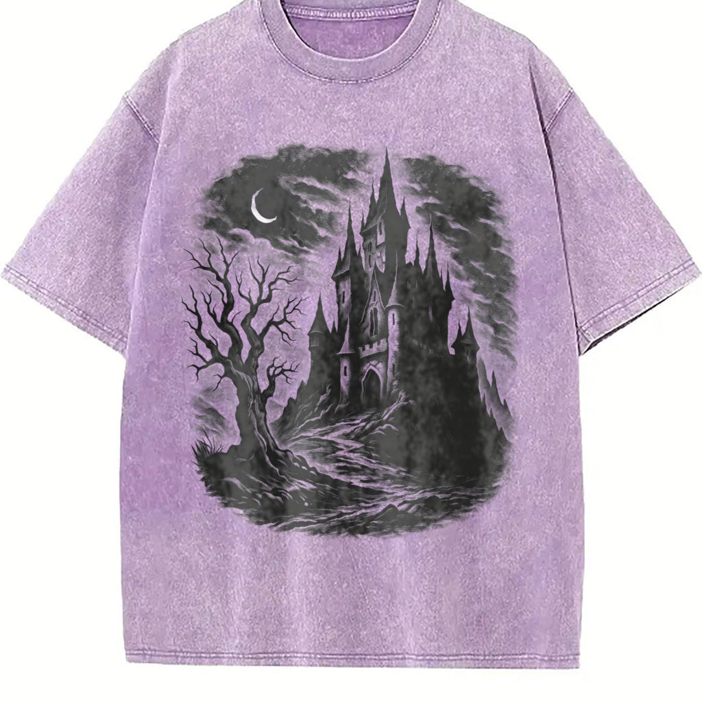 Castle Medieval Gothic Vintage Washed T-Shirt product image 6