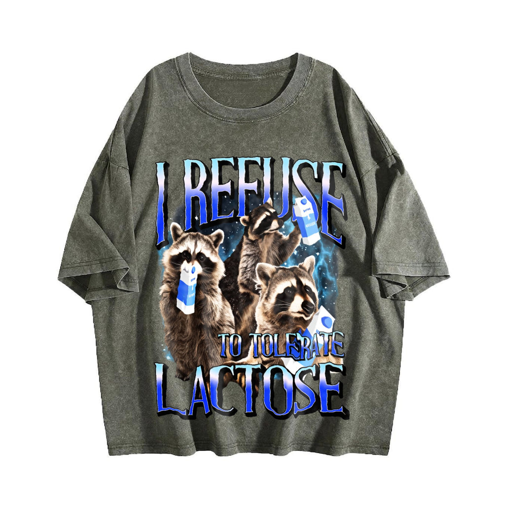I Refuse To Tolerate Lactose Vintage Washed T-Shirt product image 4
