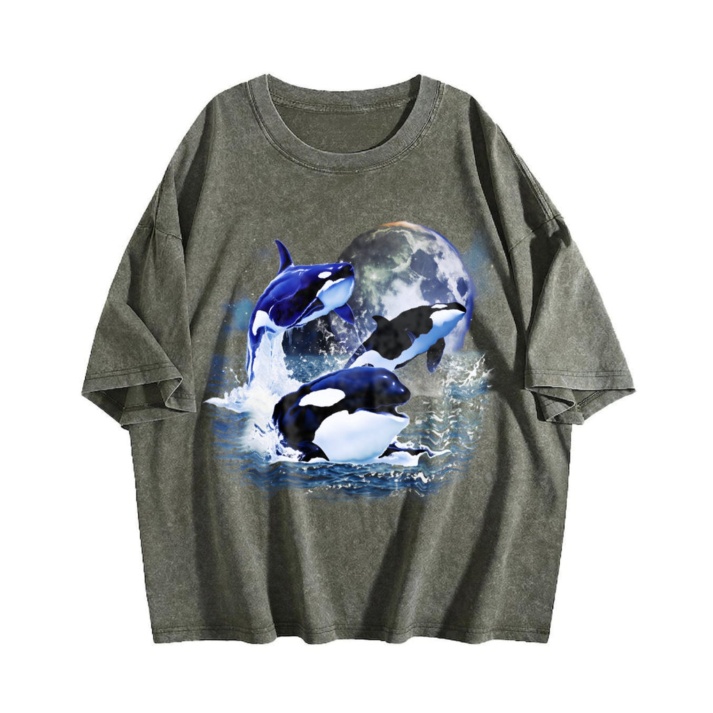 Three Orcas 90s Vintage Washed T-Shirt product image 4