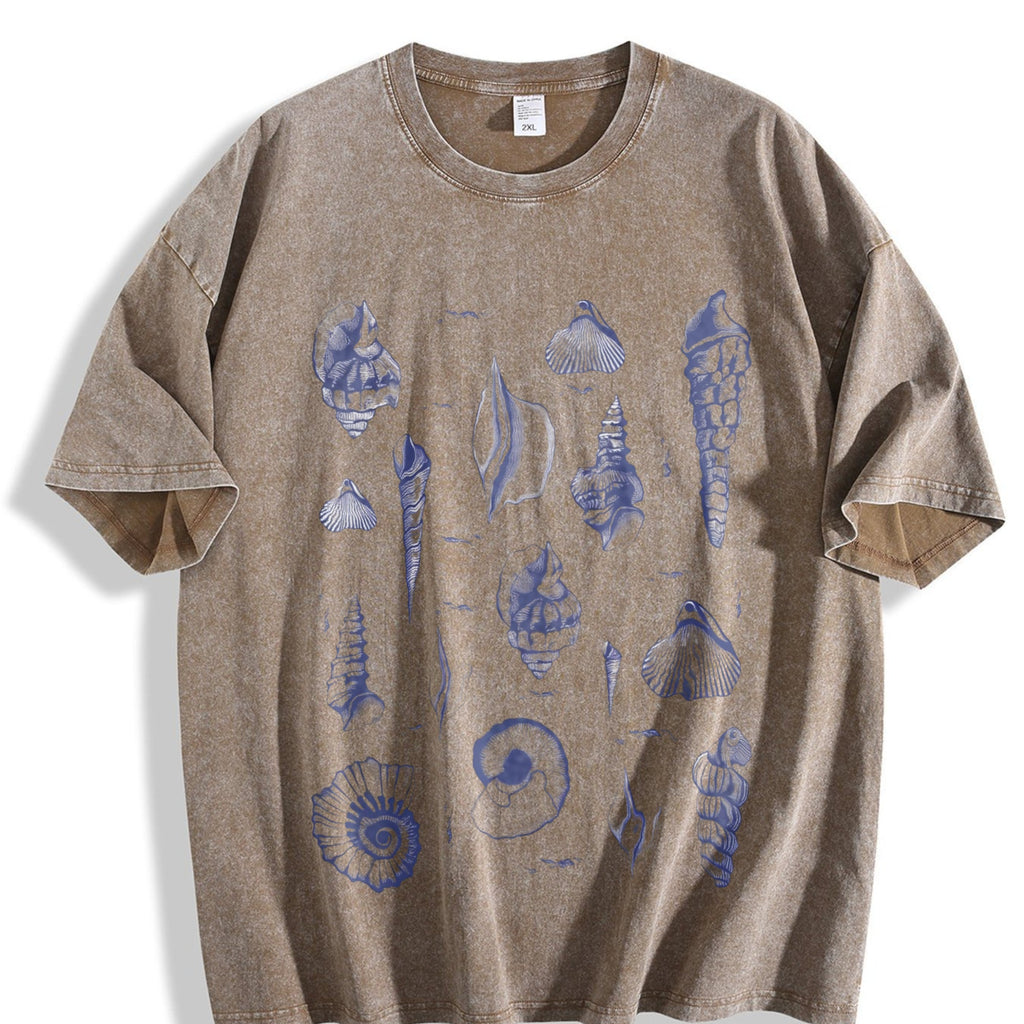 Sea Shell Tattoo Vintage Washed T-Shirt product image 3