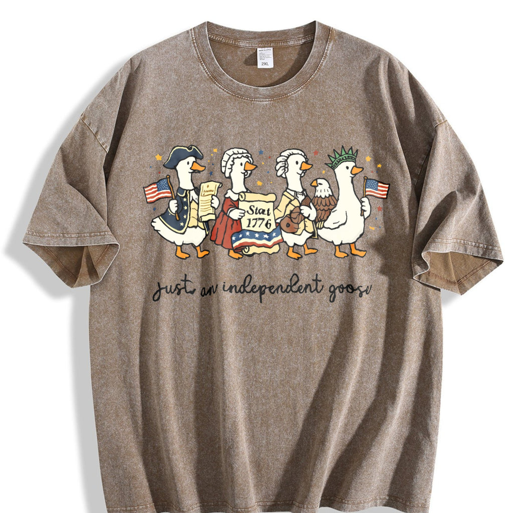 Silly Goose For 4th Of July Vintage Washed T-Shirt product image 3