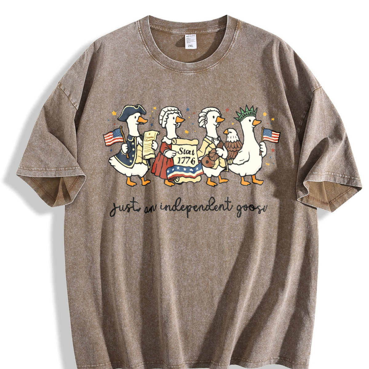 Silly Goose For 4th Of July Vintage Washed T-Shirt product image 3