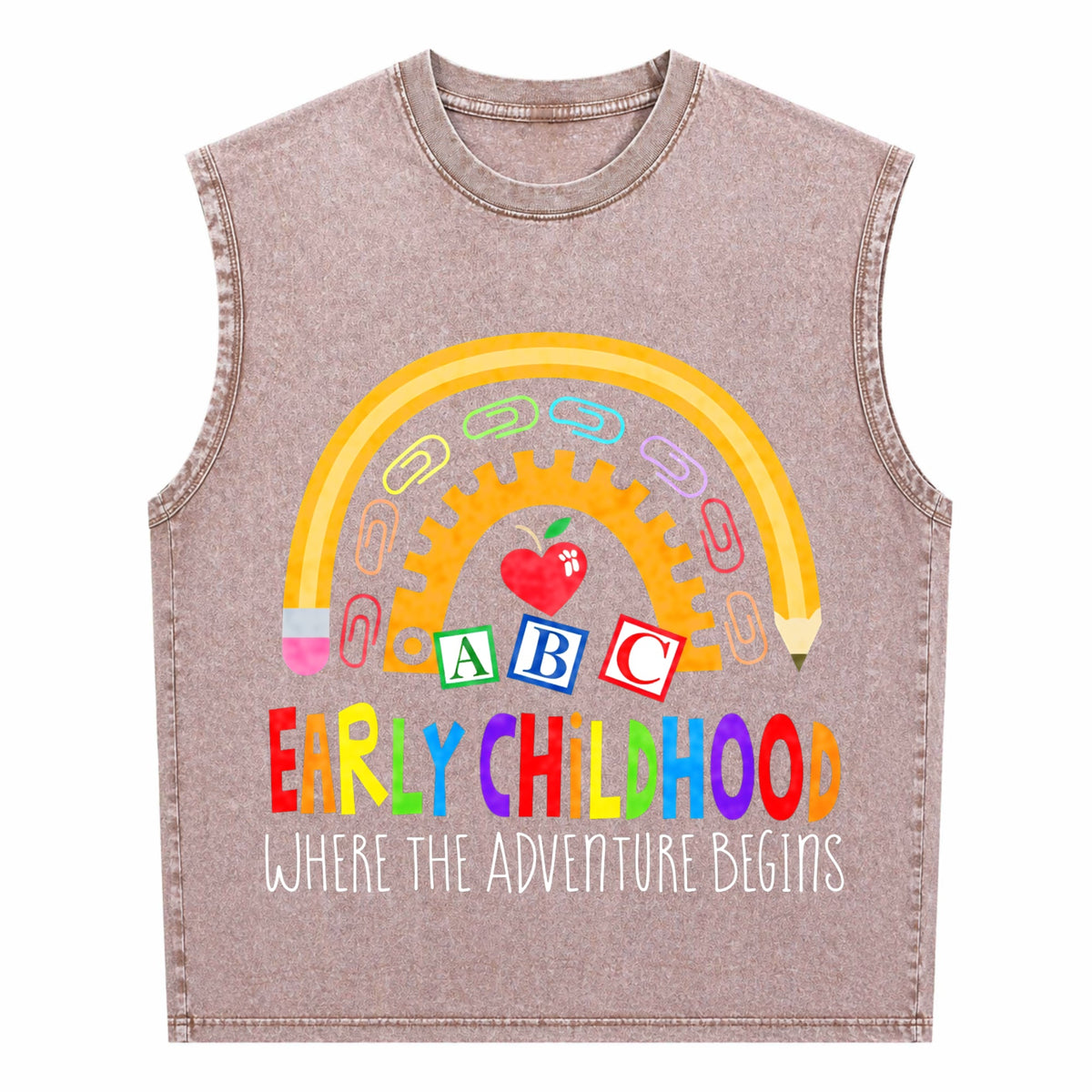 Early Childhood Teachers Men's Washed Tank Top