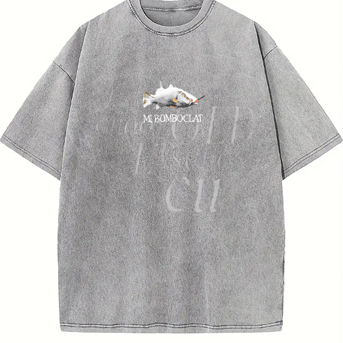 Bomboclat Fish Meme Vintage Washed T-Shirt product image 5