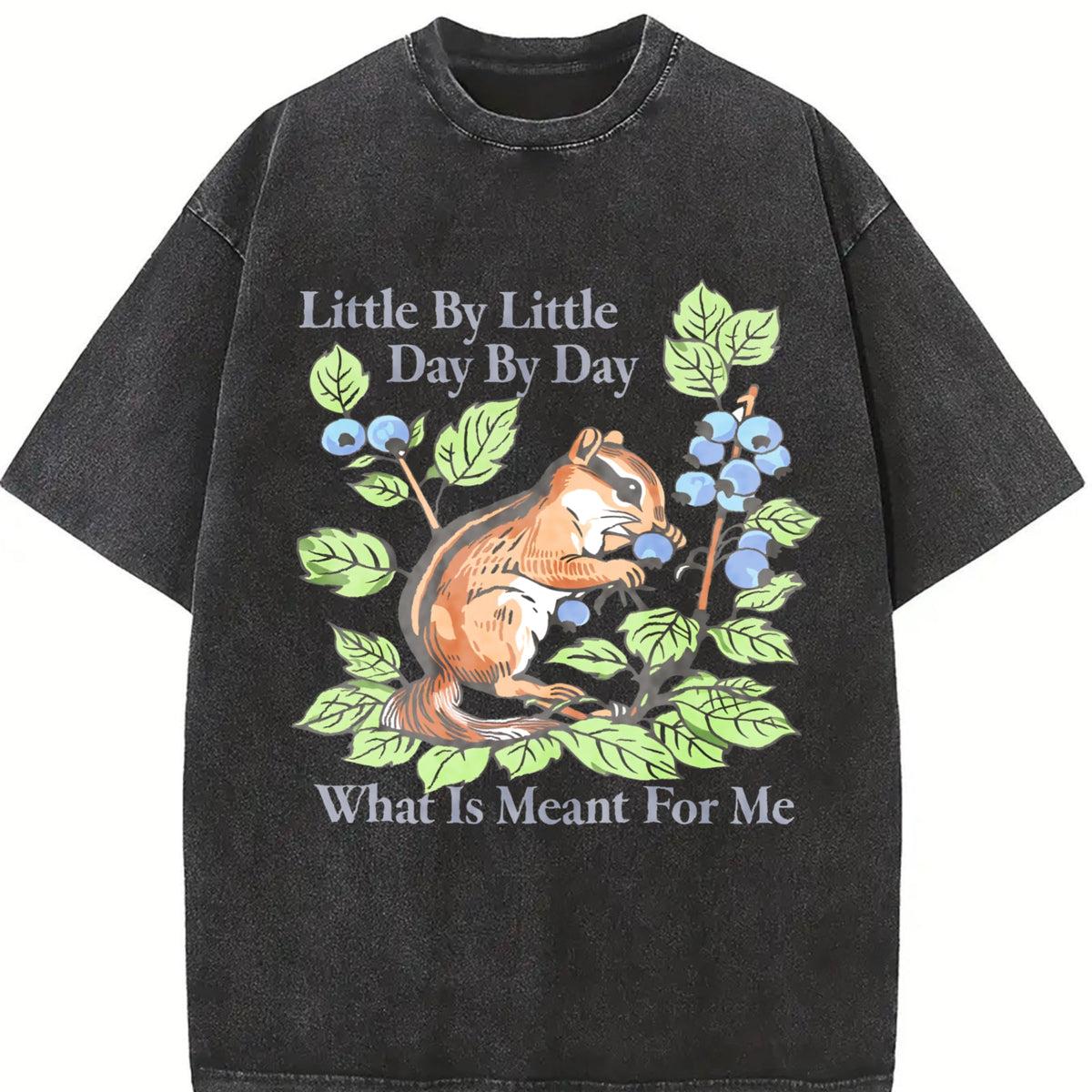 100 Pure With Squirrel And Berry Vintage Washed T-Shirt product image 2