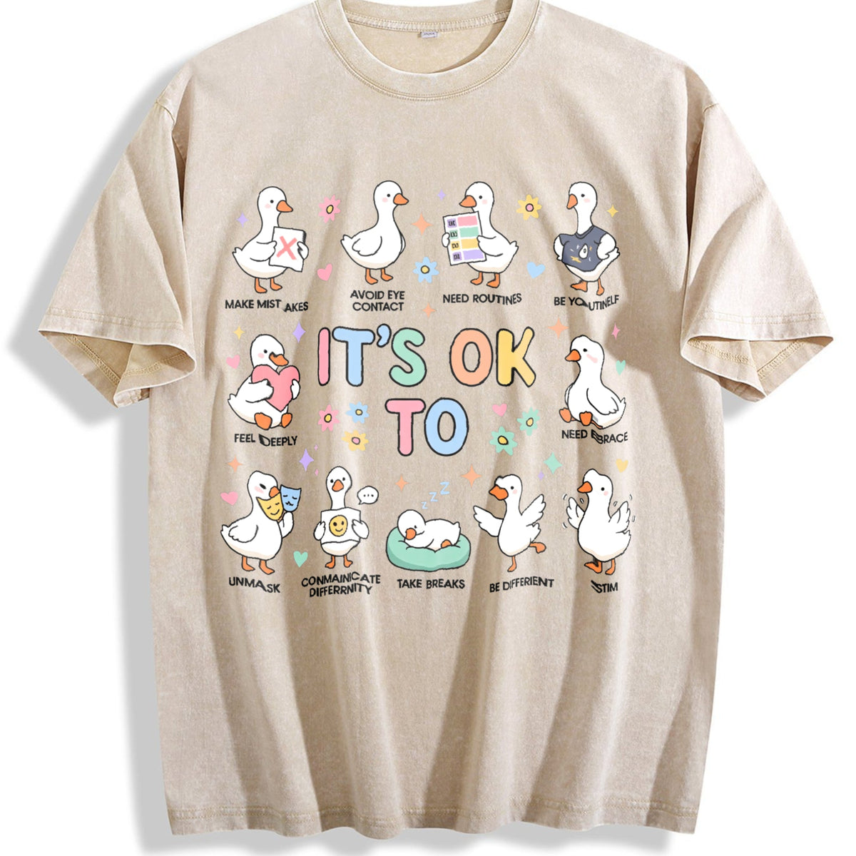 It's Ok To Be Different Vintage Washed T-Shirt product image 1
