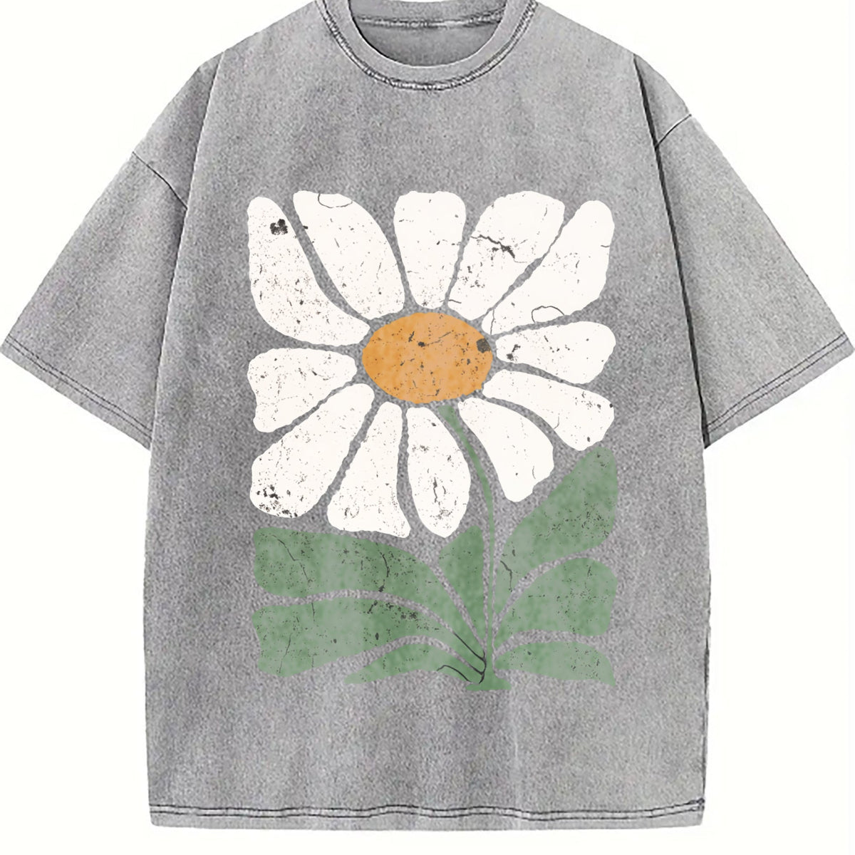 Bohemian Daisy Vintage Washed T-Shirt product image 4
