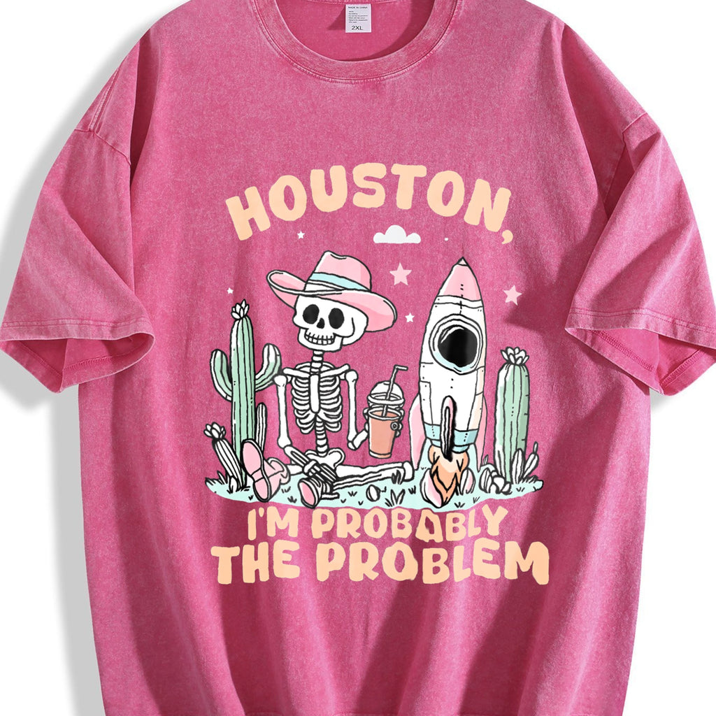 Houston Theme Vintage Washed T-Shirt product image 5