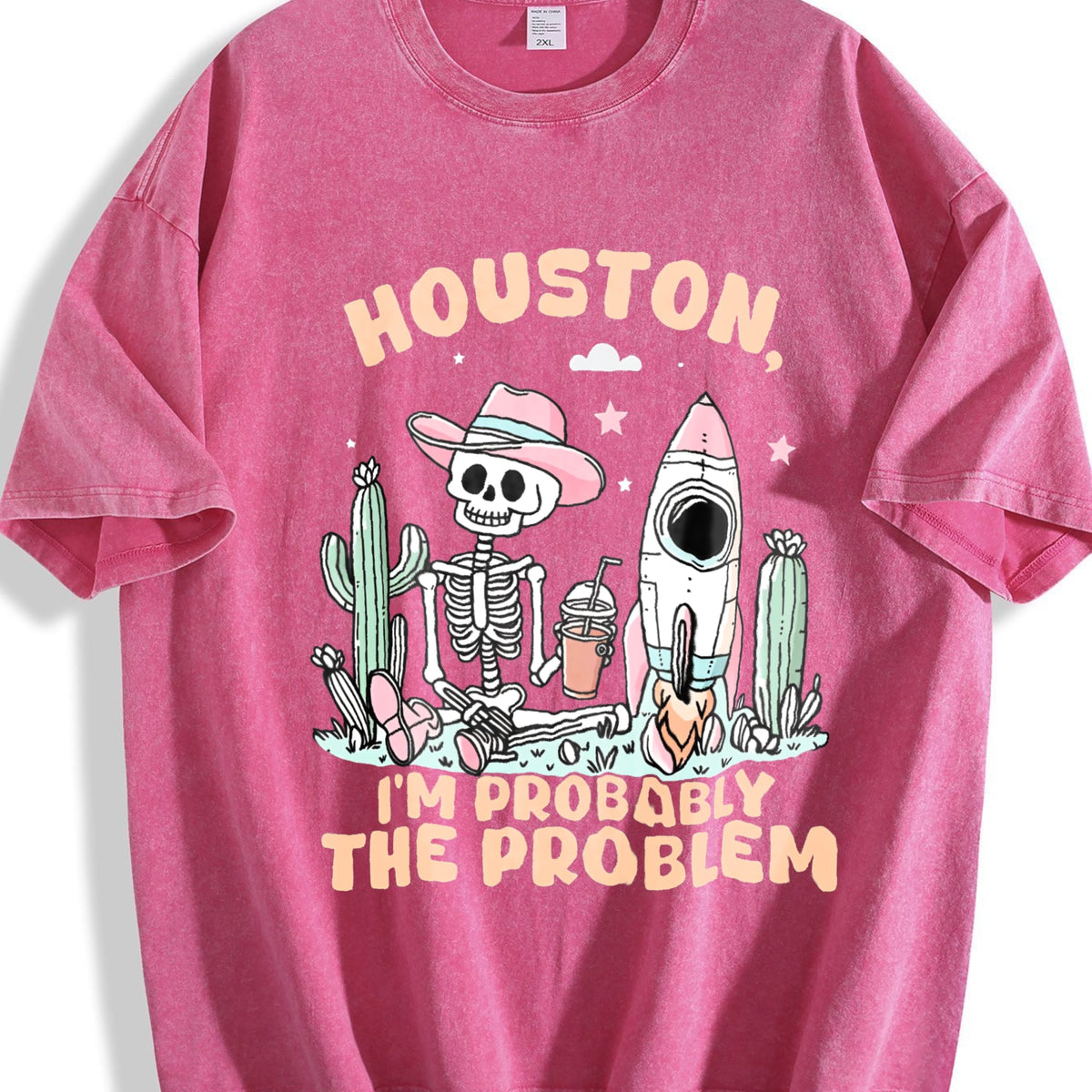 Houston Theme Vintage Washed T-Shirt product image 5