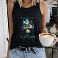 Apparently Letters & Cartoon Cute Owl Women's Tank Top