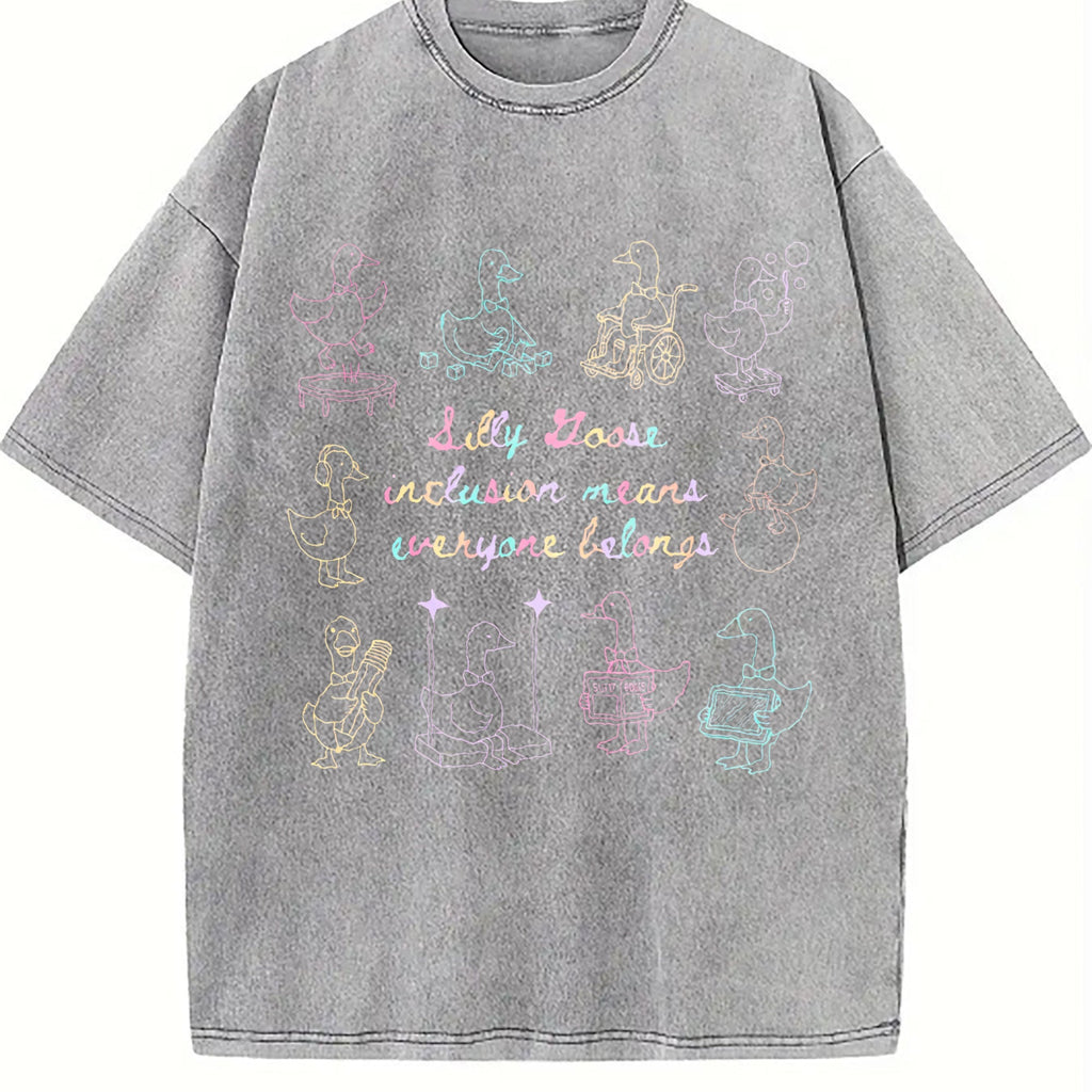 Silly Goose Inclusion Means Everyone Belongs Vintage Washed product image 4